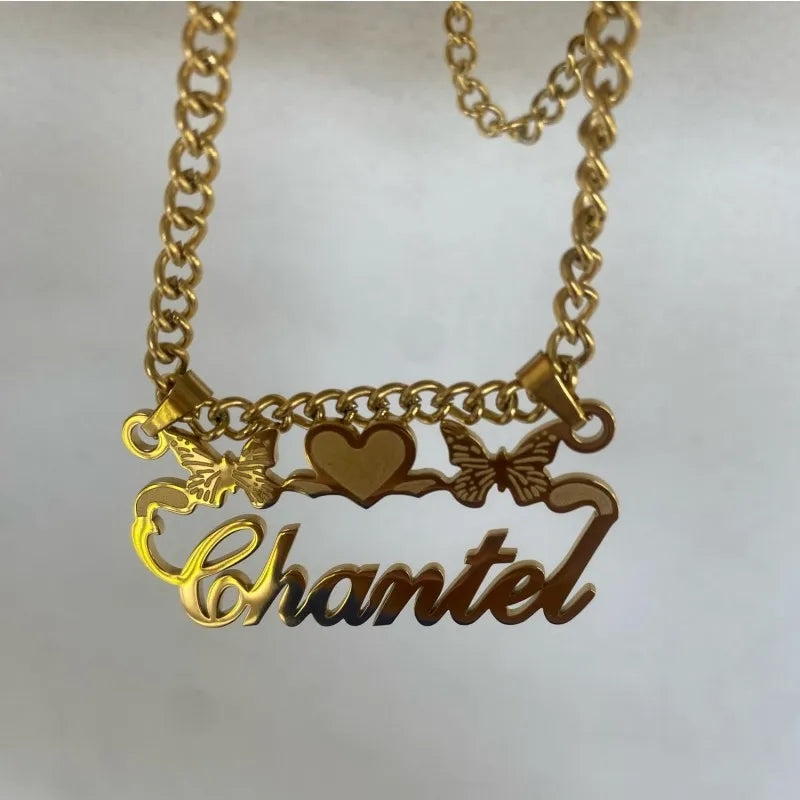 Butterfly Heart Removable Nameplate