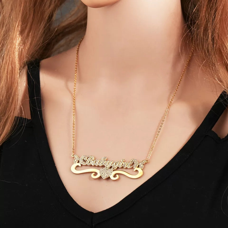 "Butterfly Effect" Nameplate Necklace