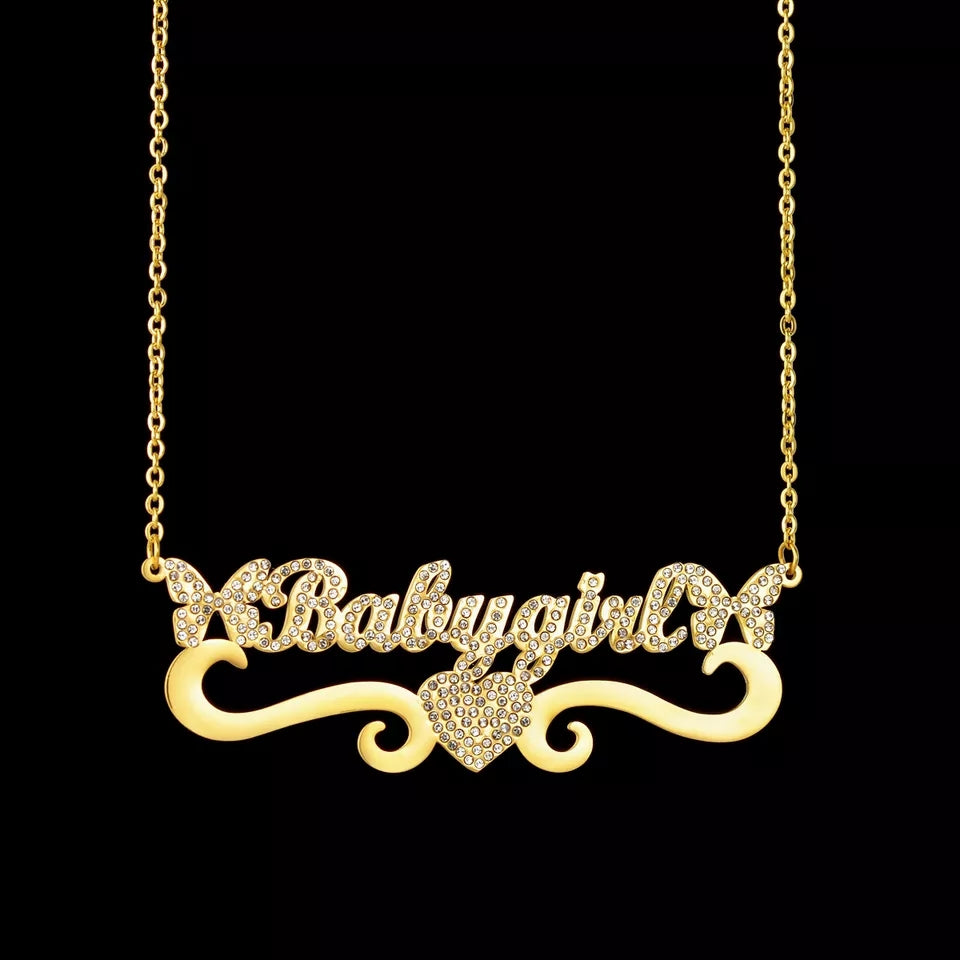 "Butterfly Effect" Nameplate Necklace