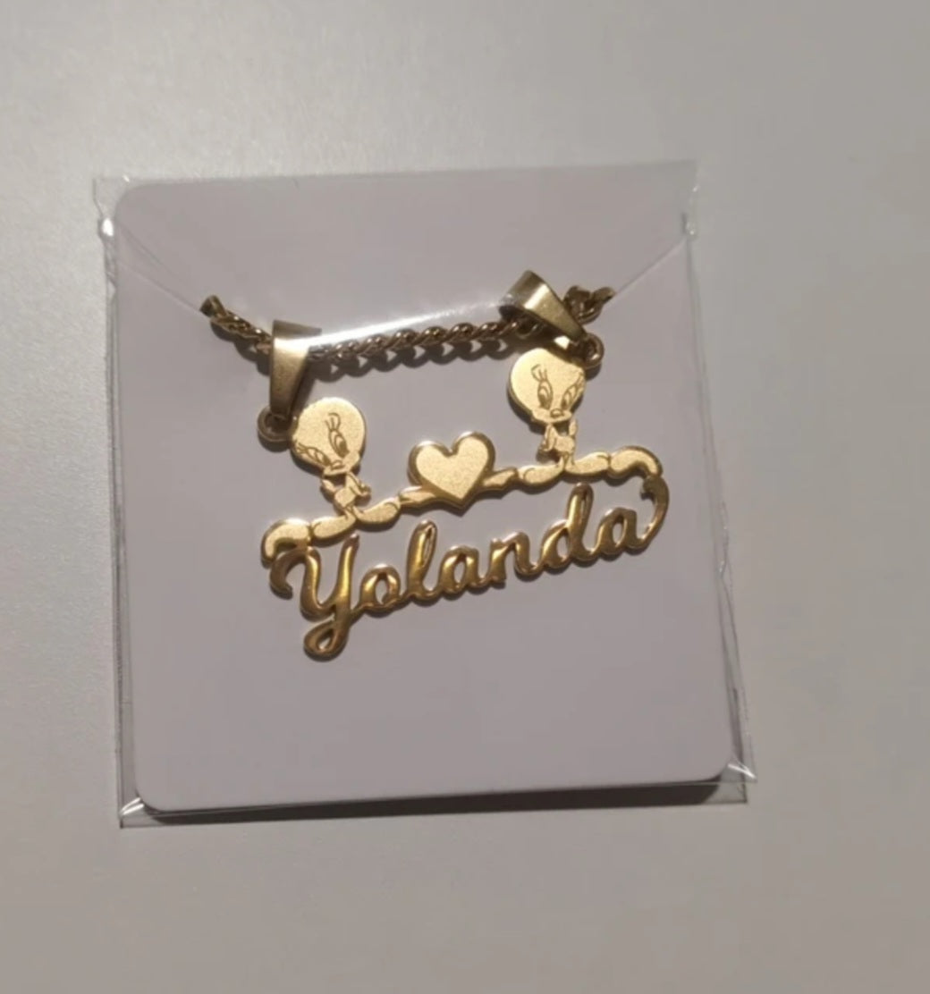 Tweety Heart Removable Nameplate