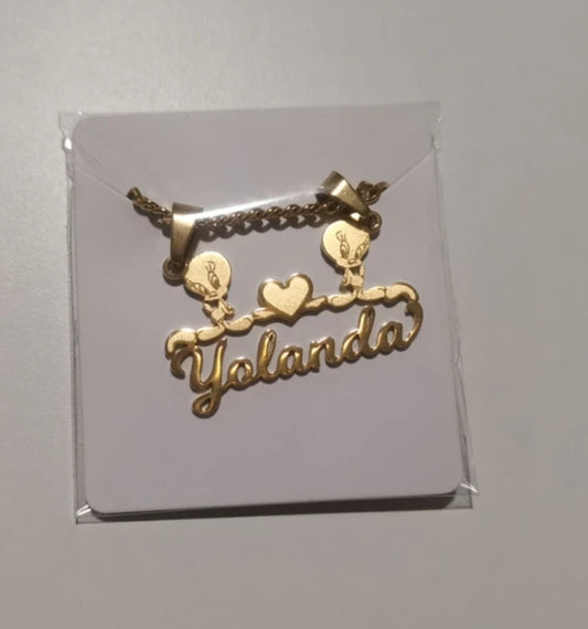Tweety Heart Removable Nameplate