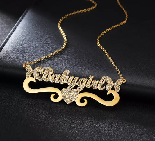 "Butterfly Effect" Nameplate Necklace