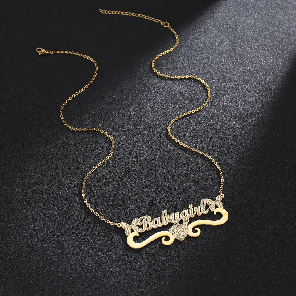 "Butterfly Effect" Nameplate Necklace