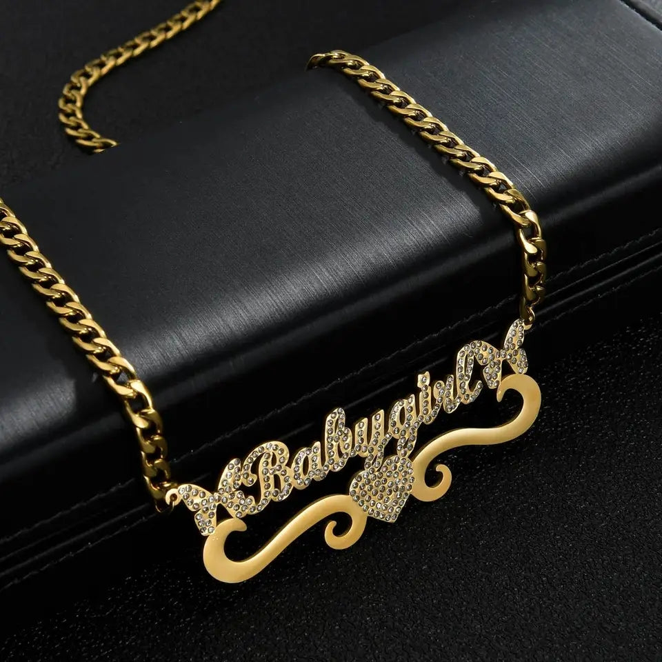 "Butterfly Effect" Nameplate Necklace